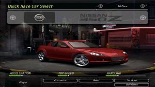 NFS Underground 2  All Unlocked Stock Cars [upl. by Burnie]