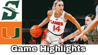 Stetson Vs Miami Game Highlights Women’s College Basketball 11424 [upl. by Ahsito]