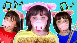 3 Little Pigs Song  Nursery Rhyme SingAlong for Kids and Toddlers  Sing a Story with Bri Reads [upl. by Neelrahs]