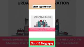 class 10 Geography Urban agglomeration  agglomeration economies [upl. by Ellener965]