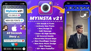 Full iOS Instagram 🤯 Reels Share Like iPhone  60sec Story  iOS instagram on android  MYINSTA V21 [upl. by Haym]