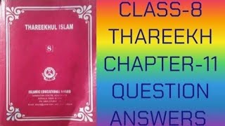 CLASS 8 THAREEKH CHAPTER 11 QUESTION ANSWERS [upl. by Fife]