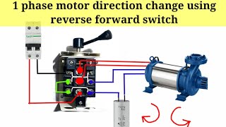 1Phase Motor Direction change using Reverse Forward switchHow to change direction of 1phase motor [upl. by Vasili]