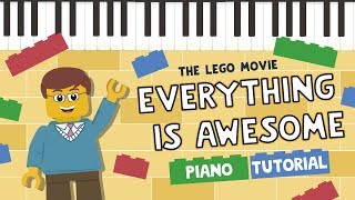 Everything is Awesome  Easy Piano Tutorial  Hoffman Academy [upl. by Nileve578]