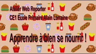 Education à la nutrition – CE1 Alain Lorraine [upl. by Hannibal]