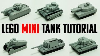 Lego Mini Tanks Tutorial [upl. by Etnaihc]