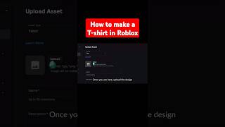 How to Make a Tshirt in Roblox [upl. by Aicatsana]