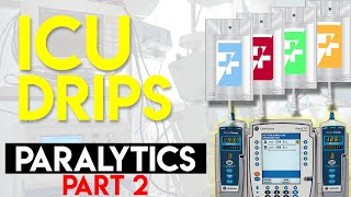 NEUROMUSCULAR BLOCKING AGENTS  Paralytics Part 2  ICU Drips [upl. by Malim]