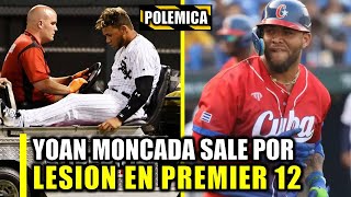 AL SUELO YOAN MONCADA SUFRE PELOTAZO QUE LO SACA DE PELOTA EN PREMIER 12 [upl. by Arul]