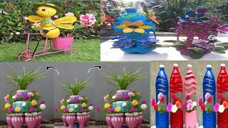 plastic bottle recycle ideas plastic bottle tree pot ideas SD garden ideas [upl. by Ancier327]