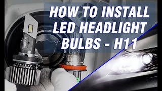 How to install led headlight bulbs  H11H8H9H16900590069012880881  Novsight Auto Lighting [upl. by Cyndia]