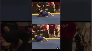 Jiu Jitsu Boy vs Girl Girl wins via Triangle Submission [upl. by Alidis]