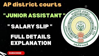 Ap District courts Junior Assistant Salary pay slip full details and explanationdistrictcourt [upl. by Einehpets979]