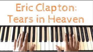 Eric Clapton  Tears in Heaven Piano Tutorial [upl. by Anitirhc655]