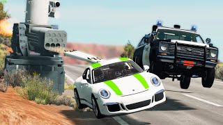 Police Chases amp Crashes 56  BeamNG Drive  CRASHdriven [upl. by Tilda459]