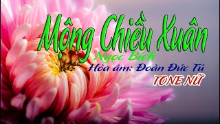 karaoke Mộng Chiều Xuân tone Nữ [upl. by Jany]