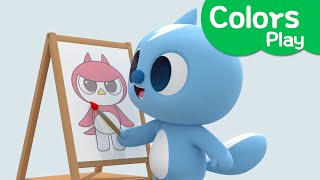 Learn colors with Miniforce  Color Drawing  Painting  color play  MiniPang TV 3D Play [upl. by Nirehs]