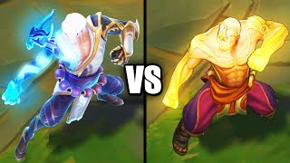 Storm Dragon Lee Sin vs God Fist Lee Sin Legendary Skins Comparison League of Legends [upl. by Kaufmann]