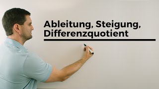 Ableitung Steigung Differenzenquotient Differentialquotient SekantensteigungTangentensteigung [upl. by Fremont]