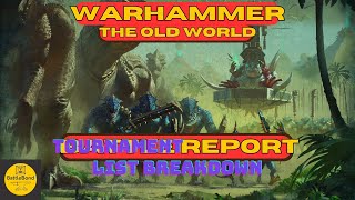 Warhammer the Old World Battle Report Lizardmen Tournament List Breakdown [upl. by Nomae300]