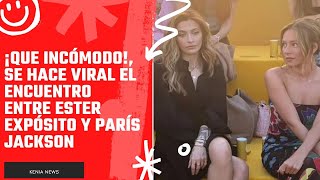 ¡Que incómodo Se hace viral el encuentro entre Ester Expósito y París Jackson [upl. by Yzeerb]