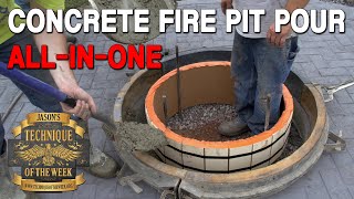 Pour Concrete Fire Pit [upl. by Asemaj]