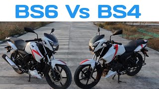 TVS Apache RTR 160 BS6 Vs BS4  Sound  Vibration [upl. by Ehcadroj634]