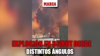 La explosión de Beirut desde todos los ángulos I MARCA [upl. by Euqcaj182]