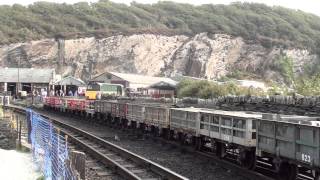 FampWHR Taliesin hauled Slate and Gravity Train  5th September 2014 [upl. by Adnirual]