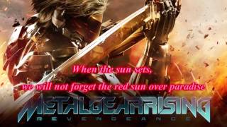 Metal Gear Rising OST  Red Sun Extended  Lyrics [upl. by Ramraj]