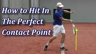 How Ideal Contact Point Unlocks The Power Of Tennis Strokes [upl. by Atrebla]