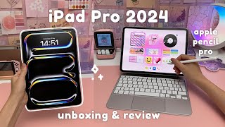 NEW iPad Pro 2024 Unboxing amp Review ❤️‍🔥 Apple Pencil Pro Magic Keyboard iPad Pro M4 [upl. by Aldwin]