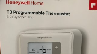 HONEYWELL HOME T3 THERMOSTAT WIRING CONNECTIONS AND SETUP [upl. by Alexandros]