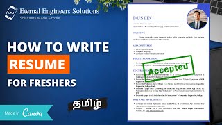 How to write a resume for freshers in tamil  Attractive Resume Writing  EES [upl. by Acirtap377]