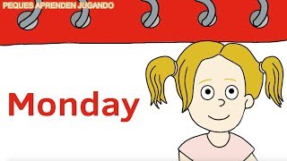 Días de la semana en inglés para niños Video en inglés y en español Peques Aprenden Jugando [upl. by Aiuqat703]