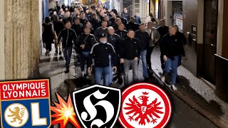 FrankfurtHools jagen LyonUltras durch die Straßen [upl. by Noorah]