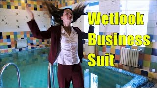 Wetlook business suit  Wetlook suit [upl. by Namilus983]