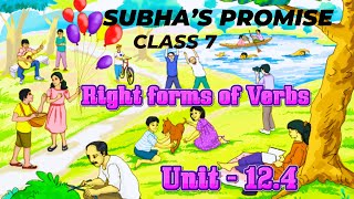 Class 7 English Chapter 124 Present Continuous Tense  Right forms of Verbs Subhas Promise [upl. by Map]