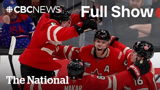 CBC News The National  Canada beats US in hardfought hockey final [upl. by Oletha]