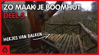 BOOMHUT MAKEN Deel 5 Hekjes maken  Dutch Outdoor Group [upl. by Nimref]