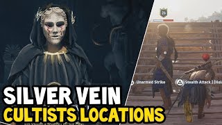 Assassins Creed Odyssey  All SILVER VEIN CULTISTS Location Walkthrough [upl. by Eyak]