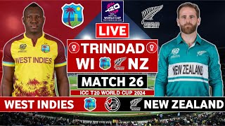 West Indies vs New Zealand Live Match  WI vs NZ Live Match Today  ICC T20 World Cup Live Scores [upl. by Stearn741]