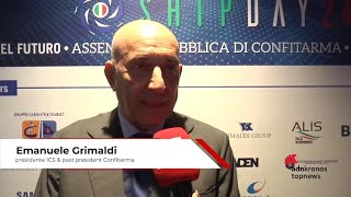 Confitarma Grimaldi presidente ICS amp past president Confitarma  “Il 90 delle merci viaggia via [upl. by Atikahs]