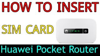 How to Insert SIM Card In Huawei Pocket Router  Huawei E5373 [upl. by Eliot]