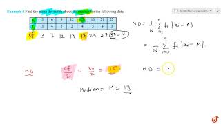 Find the mean deviation about the median for the following data [upl. by Barbe]