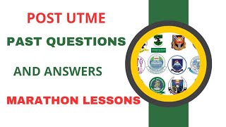 Post UTME Past Questions and Answers Tutorials [upl. by Ennoirb]