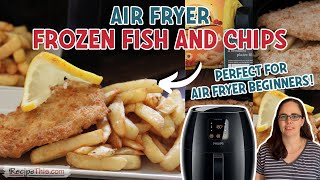 Air Fryer Frozen Fish amp Chips – How to cook frozen fish and chips TOGETHER in the air fryer [upl. by Goodyear]