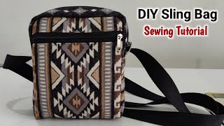 DIY Crossbody Bag Sewing Tutorial Stylish and Practical  Sling Bag DIY Craft Your Own Stylish Bag [upl. by Mcroberts]