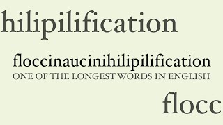 Floccinaucinihilipilification One of the Longest Words in English [upl. by Nairolf]