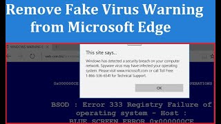 How to Remove Fake Virus Warning from Microsoft Edge [upl. by Akli]